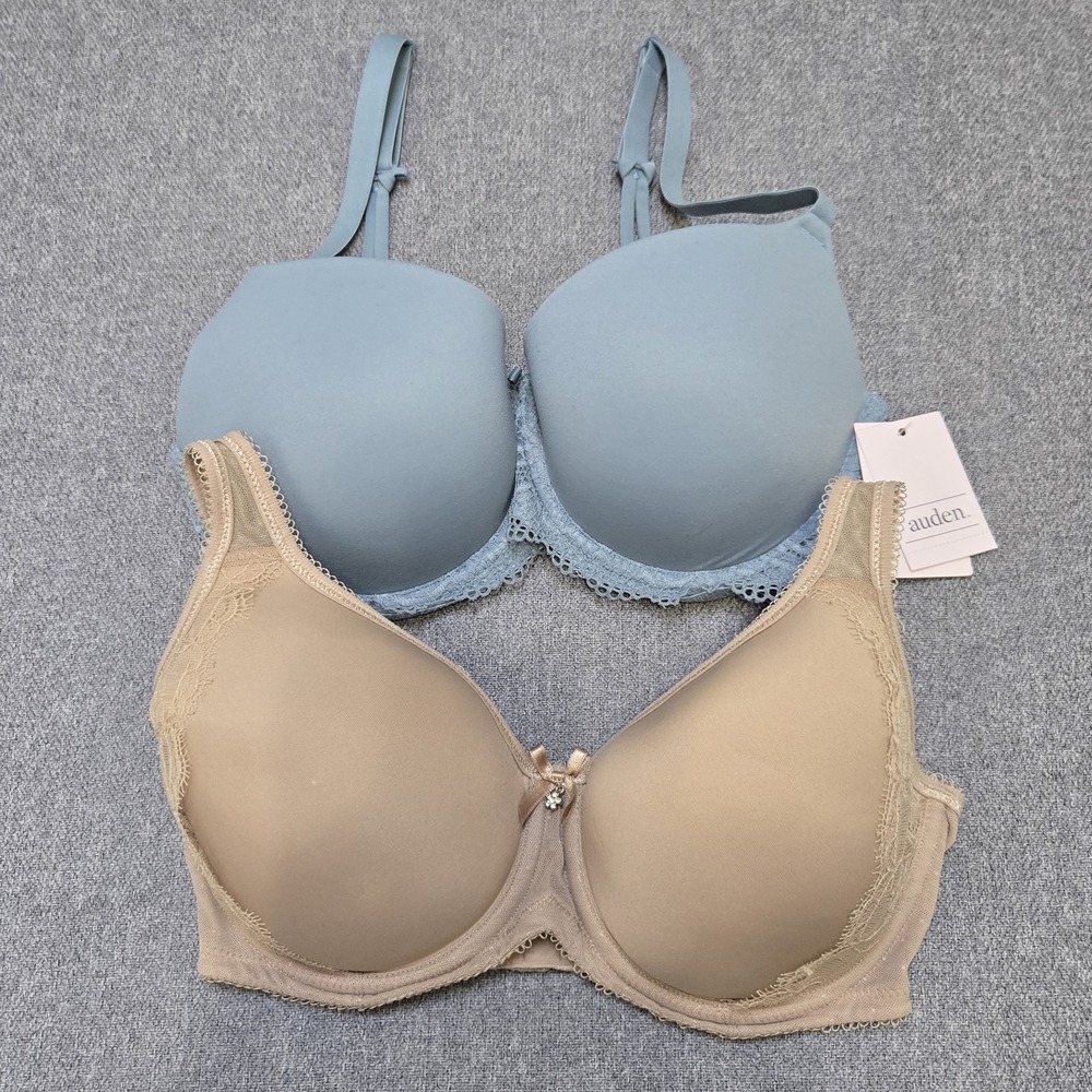 Lot of 2 Bras Size 32DD NWT Auden Daydream Wacoal Retro Chic T-Shirt Bra